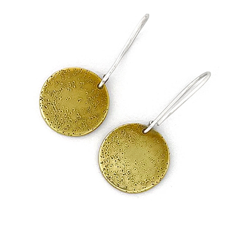 Honey Bee Earrings - Mixed Metal Pendant   7274 - handmade by Beth Millner Jewelry