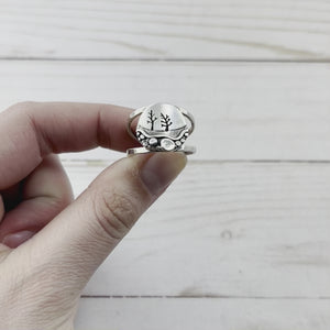Frosted Pebble Trail Ring - Ring  Select Size  4 3613 - handmade by Beth Millner Jewelry