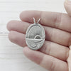 New Beginnings on the Shoreline Pendant - Silver Pendant - handmade by Beth Millner Jewelry