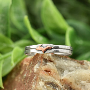Upper Peninsula Double Stack Ring - Ring  Select Size  4 7095 - handmade by Beth Millner Jewelry