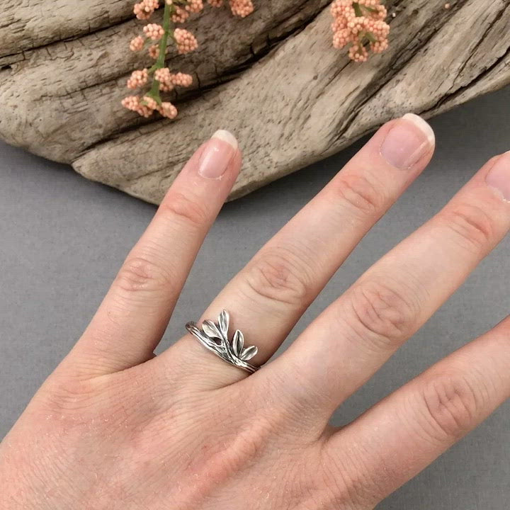 Growing Love Twig Ring, Wedding Ring handmade by Beth Millner Jewelry
