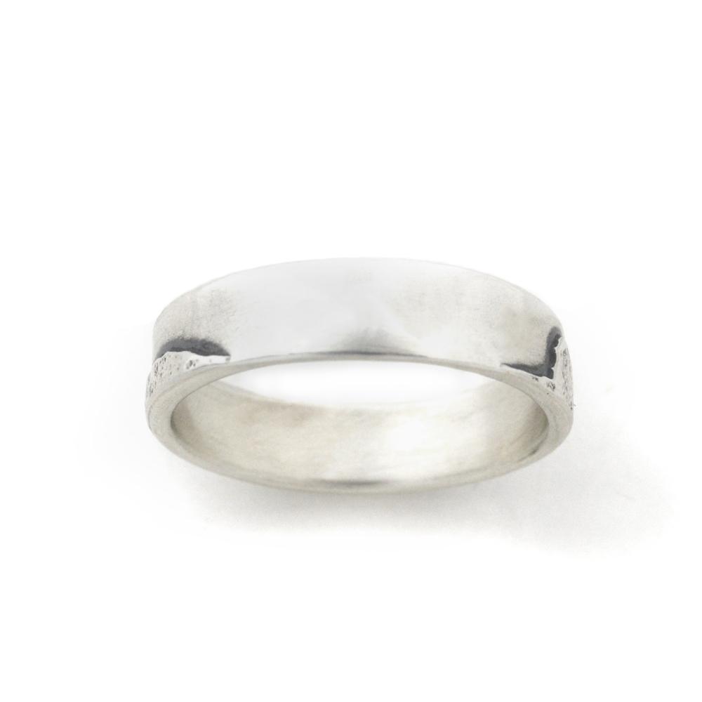 Silver Mountain Range Ring - custom made with your favorite mountains - Wedding Ring  6mm / Select Size  6mm / 4 2207 - handmade by Beth Millner Jewelry