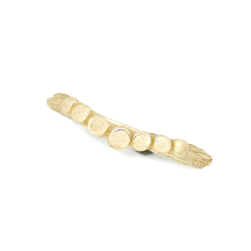 Gold Curved Pebble Twig Ring - your choice of gold & optional diamonds
