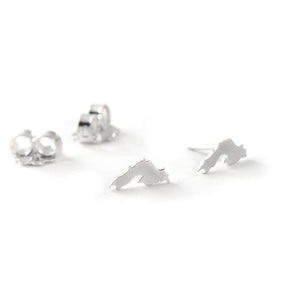 Lake Superior Post Earrings - Silver Earrings   0936 - handmade by Beth Millner Jewelry