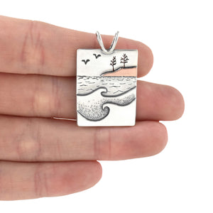 McCarty's Cove Pendant - Mixed Metal Pendant   5631 - handmade by Beth Millner Jewelry