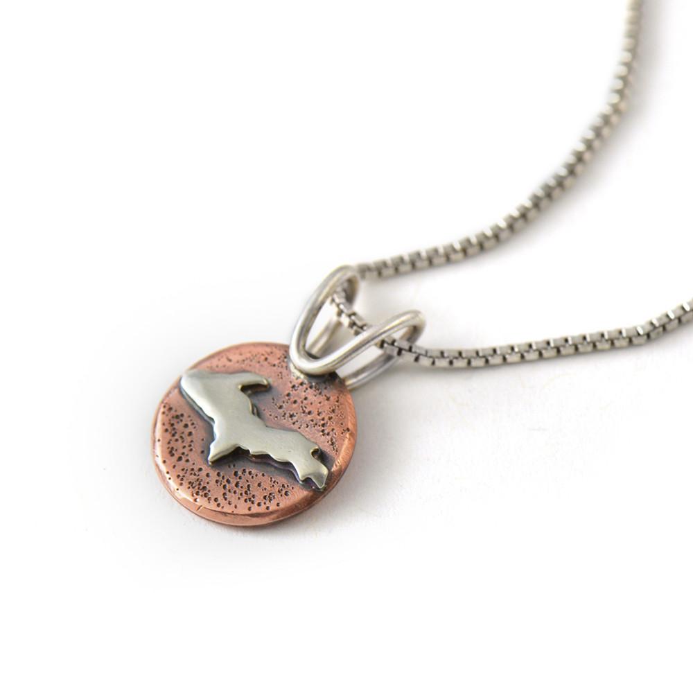 Rooted Yooper Mixed Metal Pendant - Mixed Metal Pendant   3099 - handmade by Beth Millner Jewelry