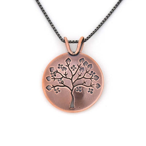 Springtime in Michigan Copper Tree Pendant - Copper Pendant   1417 - handmade by Beth Millner Jewelry