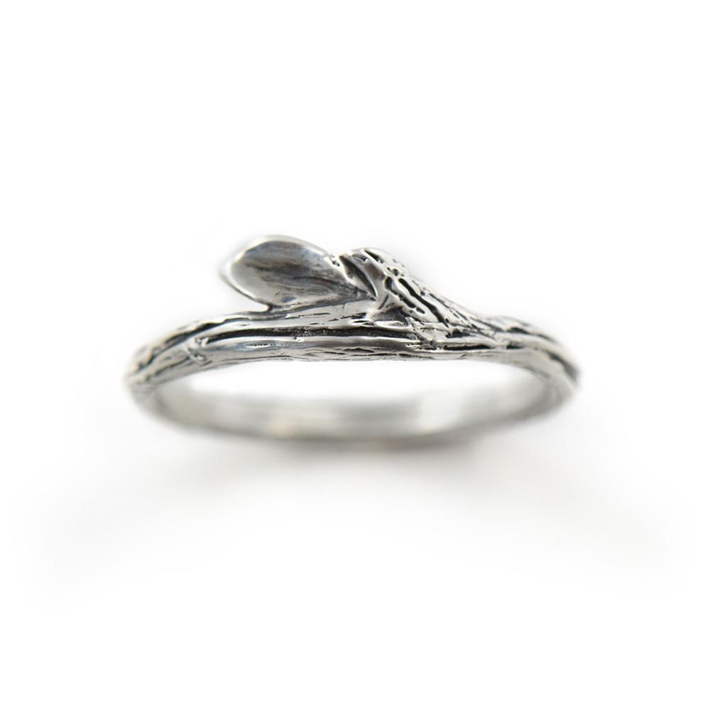 Silver Summer Twig Ring - Wedding Ring Select Size 4 2673 - handmade by Beth Millner Jewelry