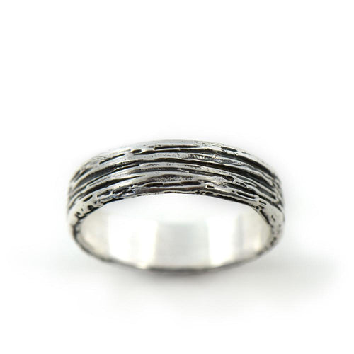 Silver Timber Ring