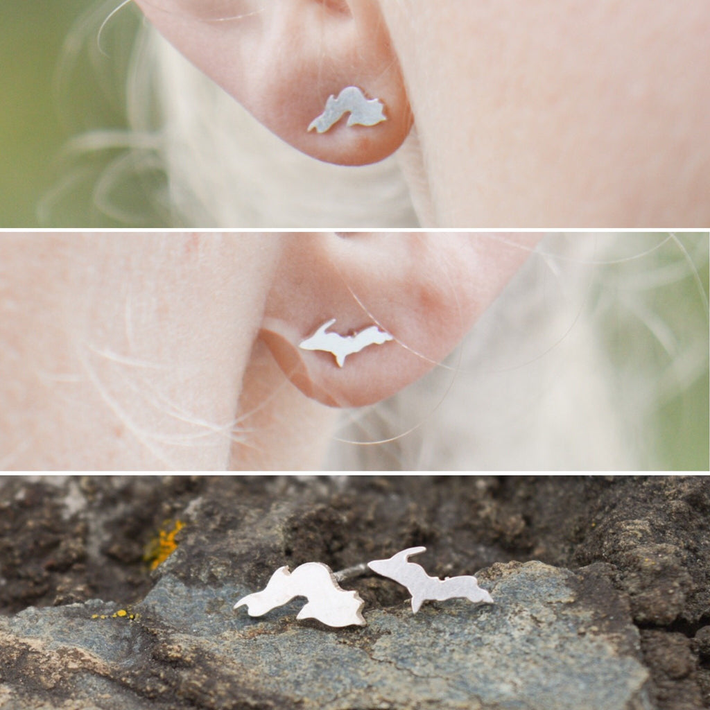 Upper Peninsula & Lake Superior Post Earrings