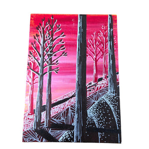 Tree Landscape Abstract Paintings Set of 6 5