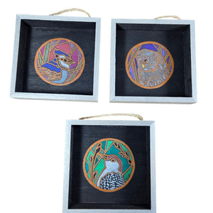 Framed Circle Birds Paintings by Beth Millner - Artisan Goods   Paintings11 - handmade by Beth Millner Jewelry