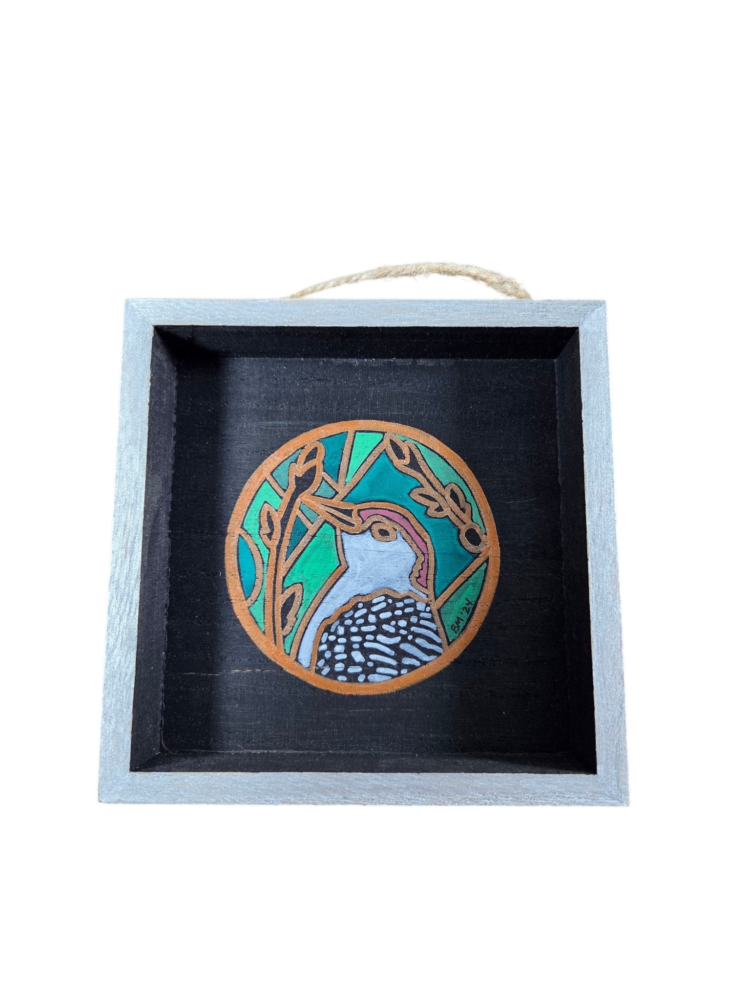 Framed Circle Birds Paintings by Beth Millner - Artisan Goods   Paintings11 - handmade by Beth Millner Jewelry