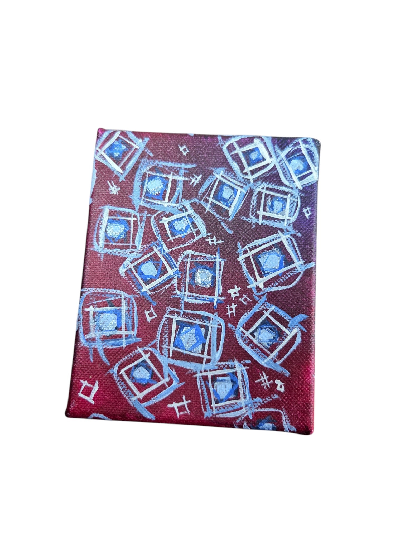 Berried Cubed Set of 3 Paintings 4