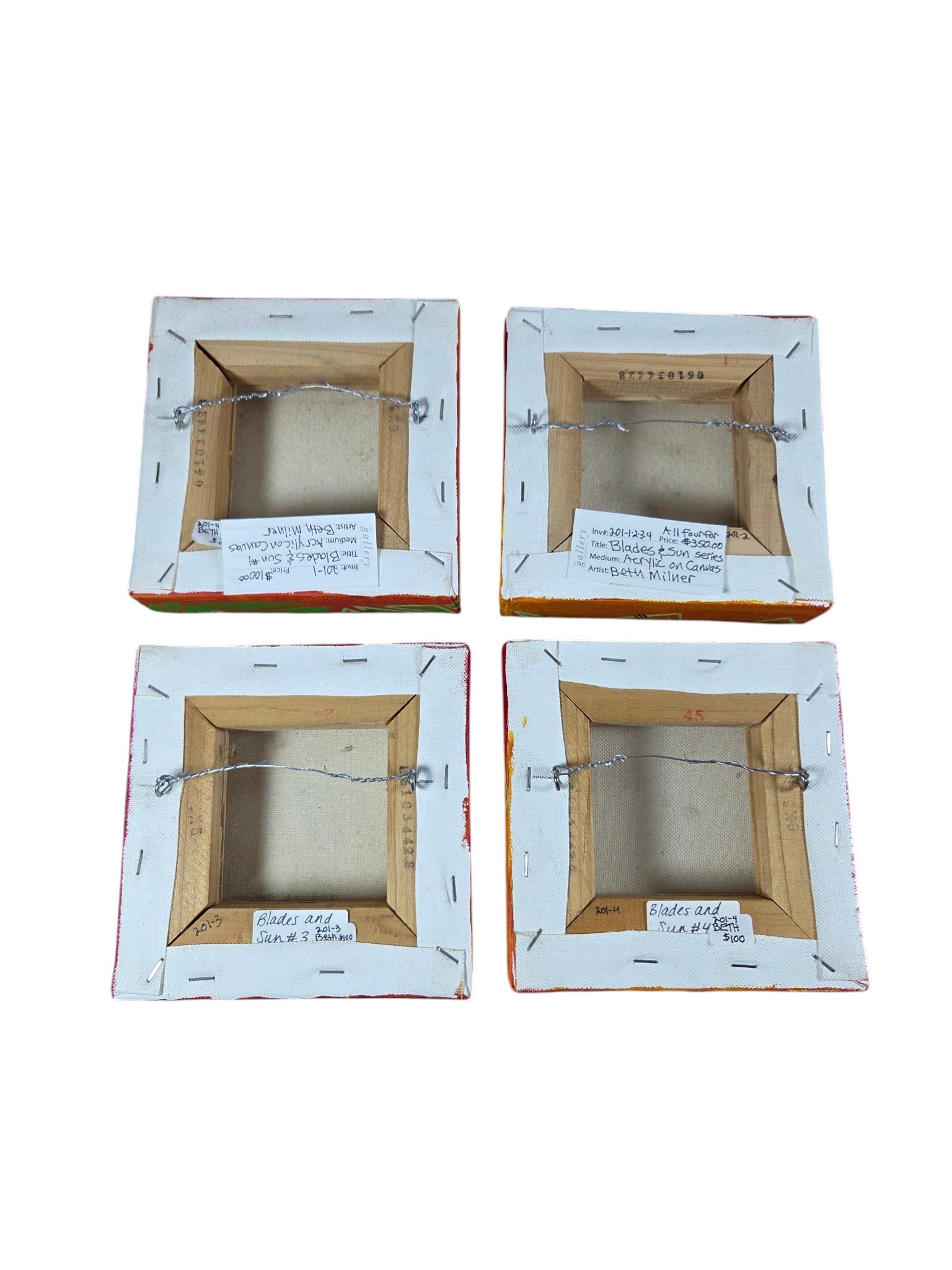 Blades and Sun Set of 3 Paintings by Beth Millner - Artisan Goods   201-1Paintings - handmade by Beth Millner Jewelry