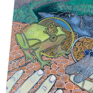 Frog and Dragonfly Painting by Beth Millner - Artisan Goods   Paintings2 - handmade by Beth Millner Jewelry