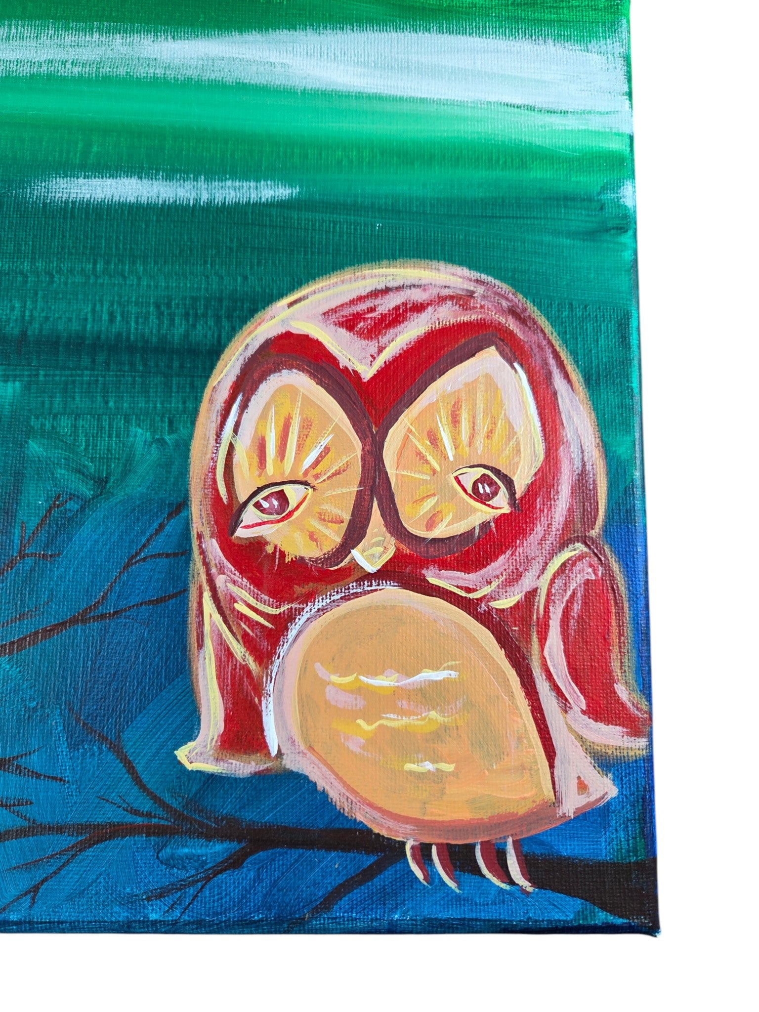 Owl Love Over Time Cloudy Night Tandem Paintings 11