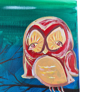 Owl Love Over Time Cloudy Night Tandem Paintings 11