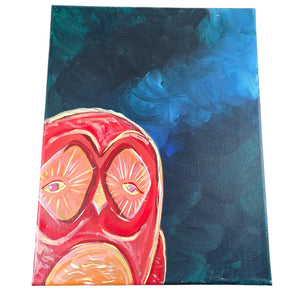 Owl Love Over Time Cloudy Night Tandem Paintings 11