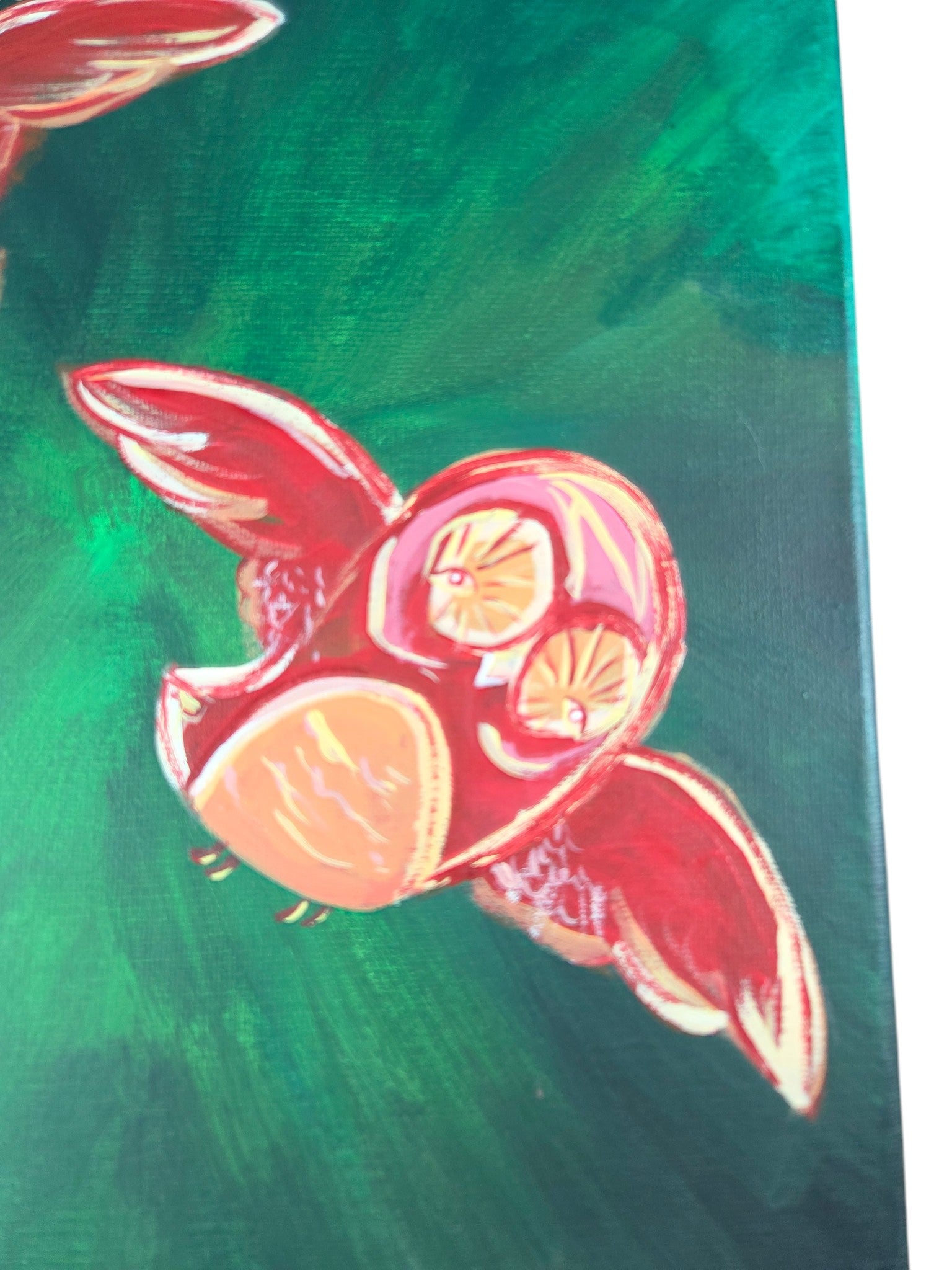 Owl Love Over Time Cloudy Night Tandem Paintings 11