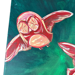 Owl Love Over Time Cloudy Night Tandem Paintings 11