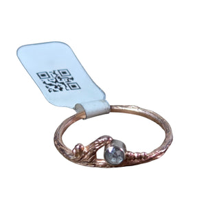 14K Yellow Gold Enchanted Rustic Diamond Twig Ring Size 7.25 - Wedding Ring   3157 - handmade by Beth Millner Jewelry