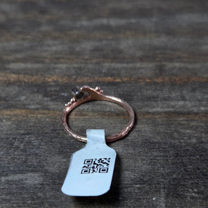 14K Yellow Gold Enchanted Rustic Diamond Twig Ring Size 7.25 - Wedding Ring   3157 - handmade by Beth Millner Jewelry