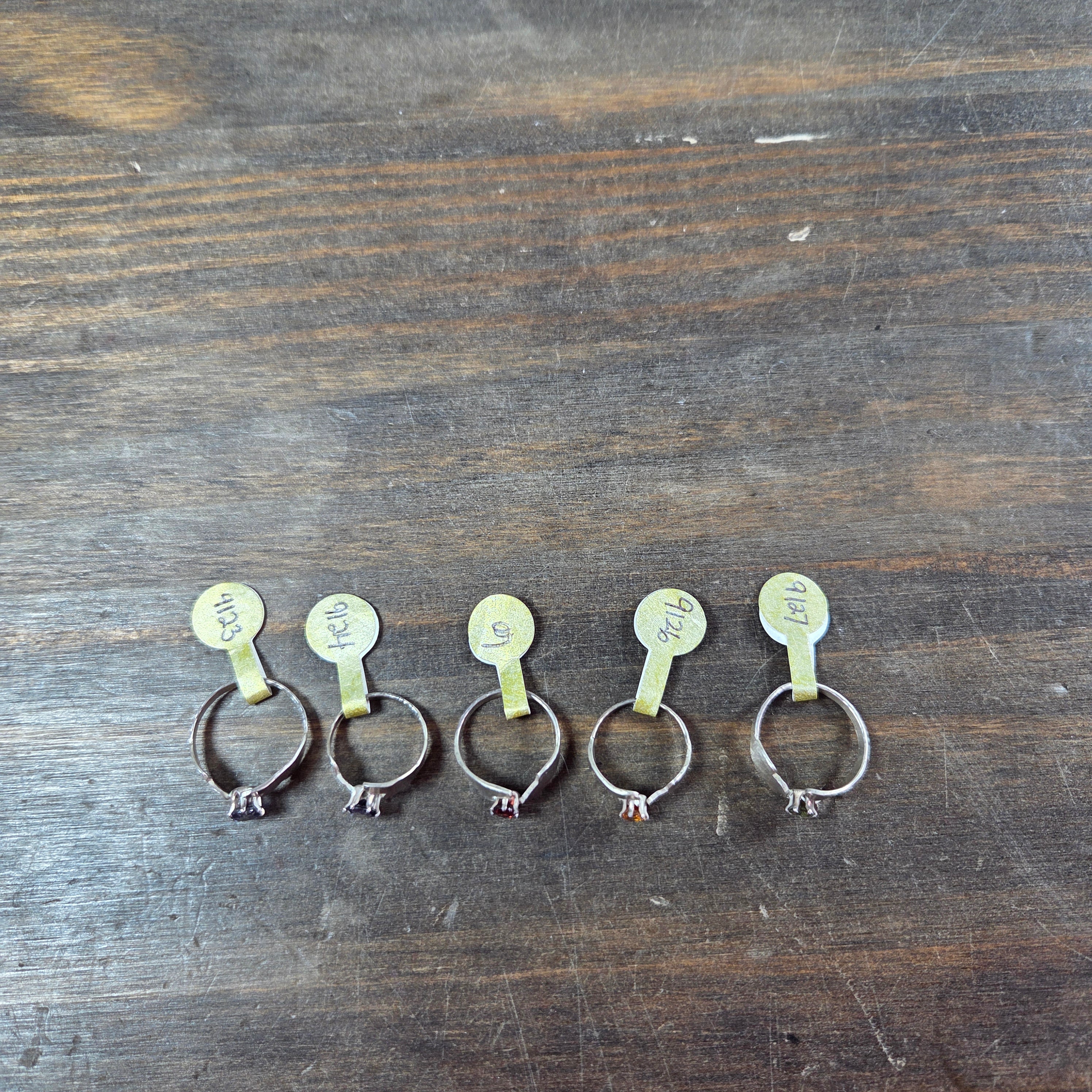 Birthstone Silver Rings - Ring Blue Stone Size 8 Blue Stone Size 5 9123 - handmade by Beth Millner Jewelry