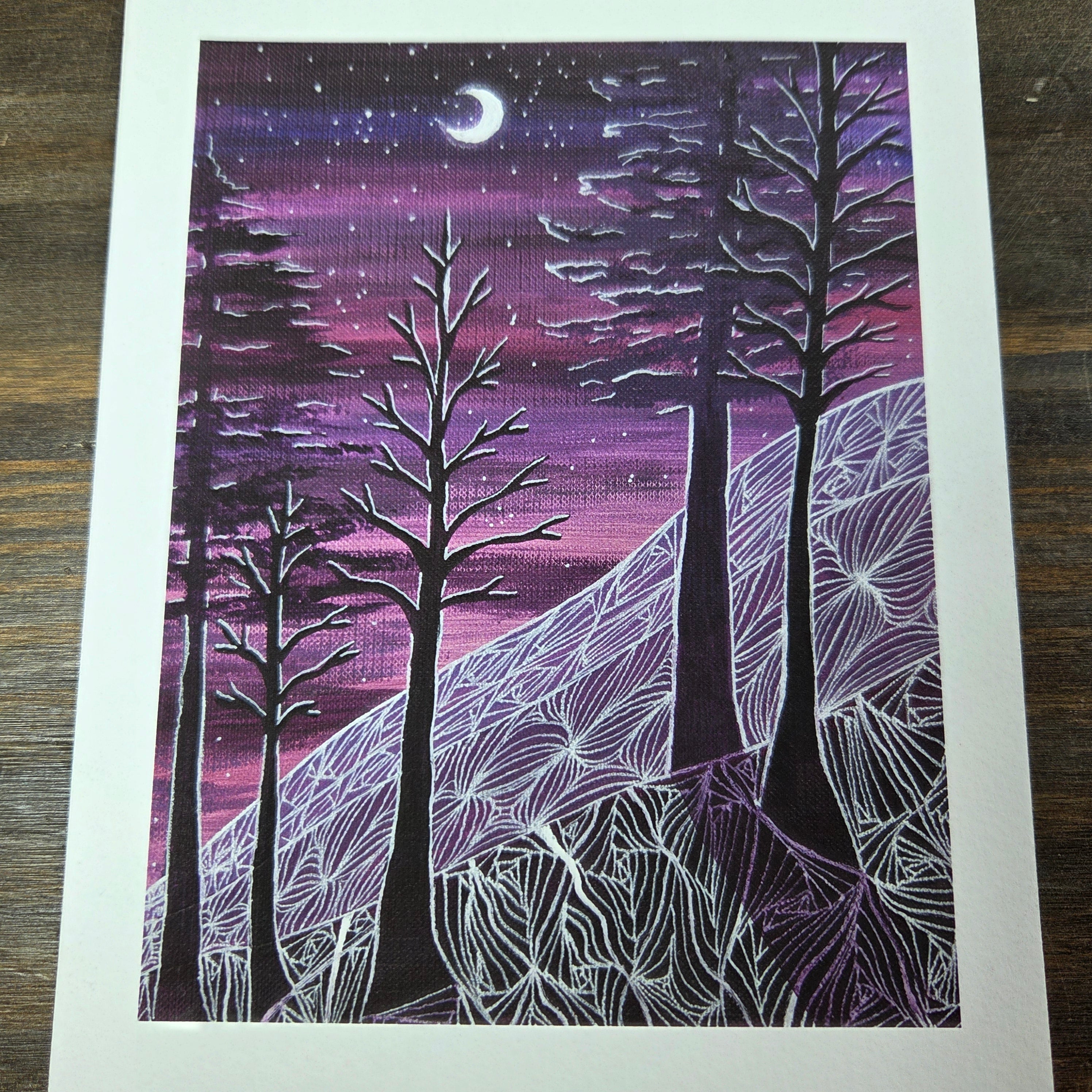 Marquette Landmark Artist Print 5" x 7" - Tree Planting with Purchase - Artisan Goods   Purple-57 - handmade by Beth Millner Jewelry