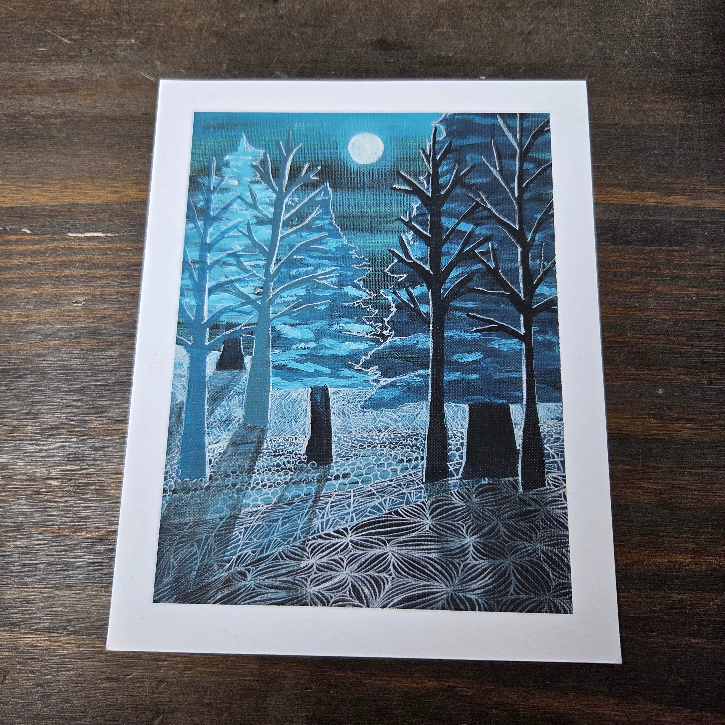 Marquette Landmark Artist Print 5" x 7" - Tree Planting with Purchase - Artisan Goods   blue-57 - handmade by Beth Millner Jewelry