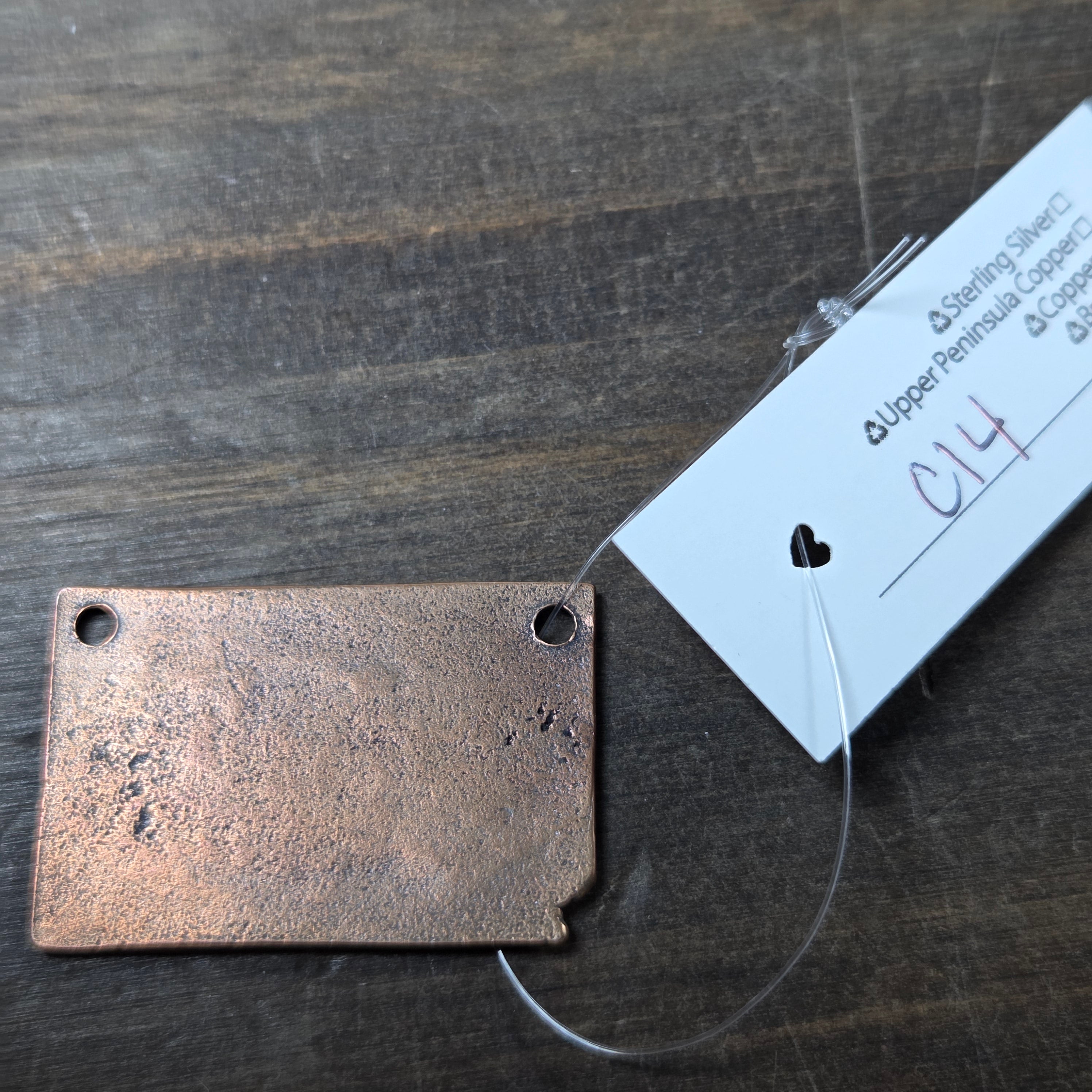 Dead River Coffee Pendant - Pin   c14 - handmade by Beth Millner Jewelry