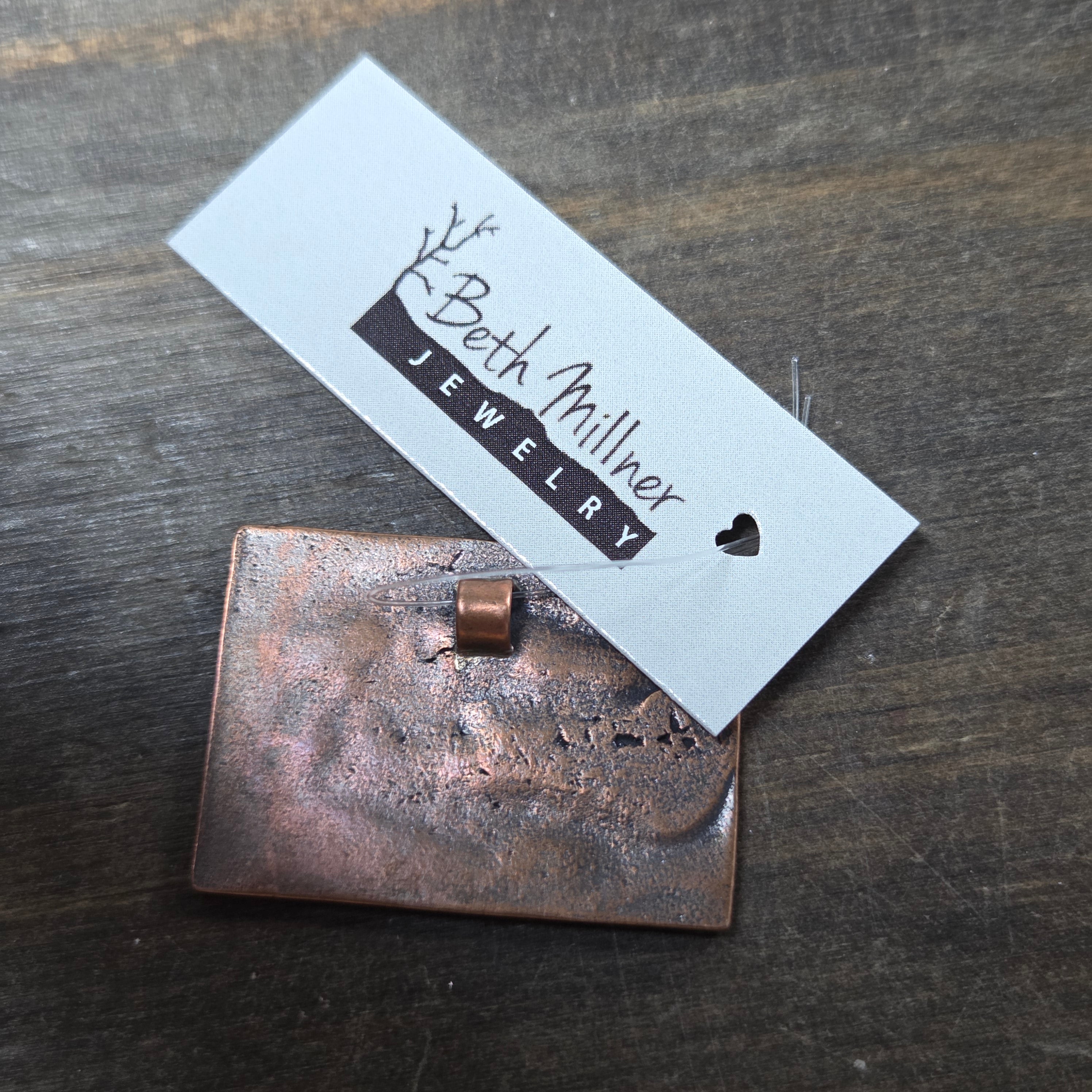 Dead River Coffee Rock Steady Pendant - Pin   c15 - handmade by Beth Millner Jewelry