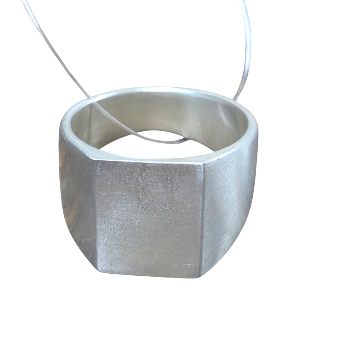 Silver Block Band Ring Size 9.5 - Ring   s22 - handmade by Beth Millner Jewelry