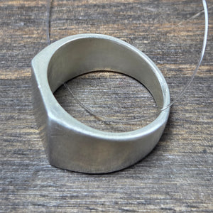 Silver Block Band Ring Size 9.5 - Ring   s22 - handmade by Beth Millner Jewelry