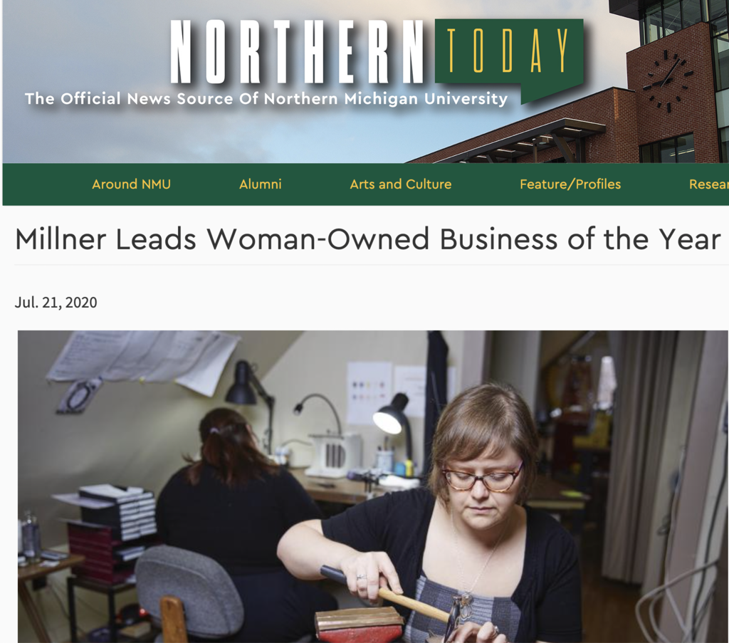 Beth Millner Awarded Woman Owned Business of the Year Award featured in Northern Today.