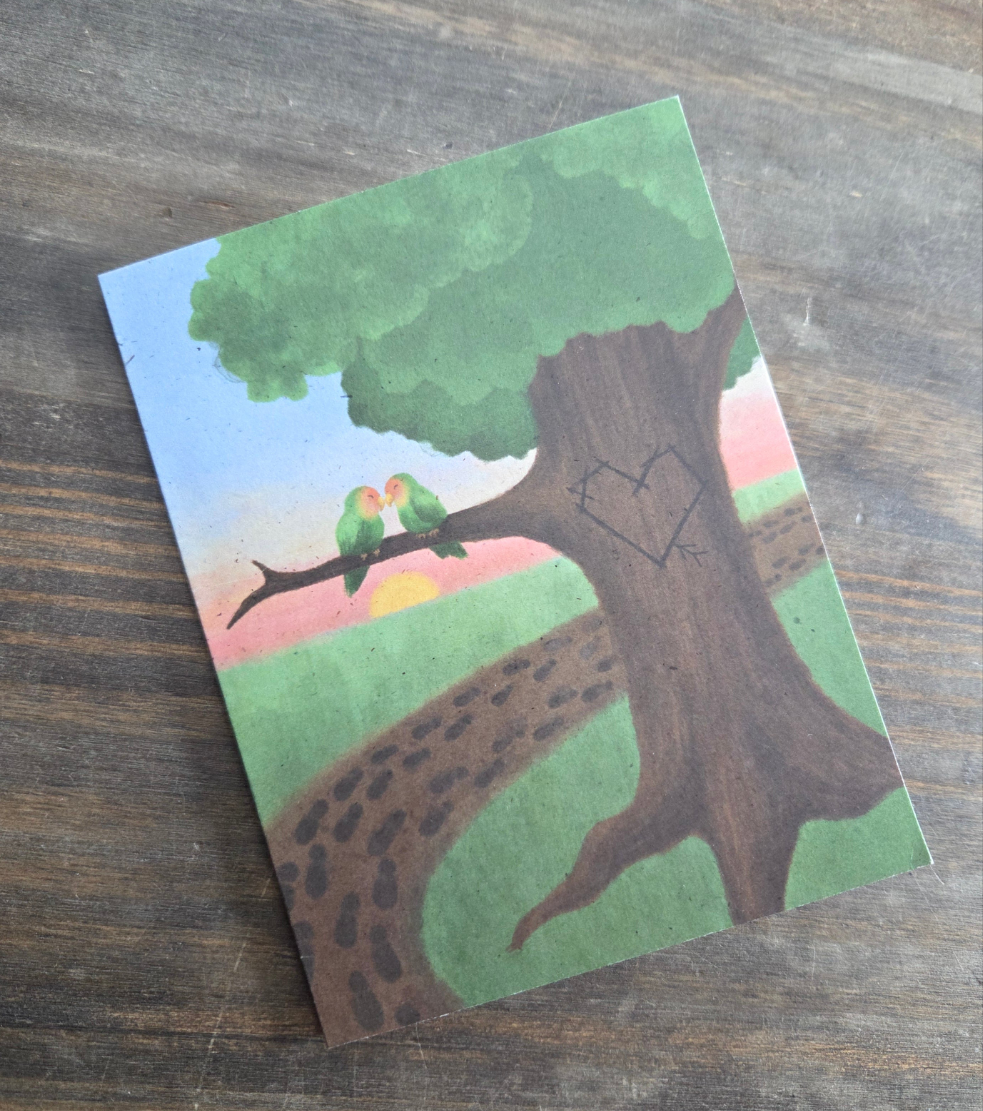 6 Pack - Kissing Love Birds - Tree Planted with Purchase - Artisan Goods   81086 - handmade by Beth Millner Jewelry