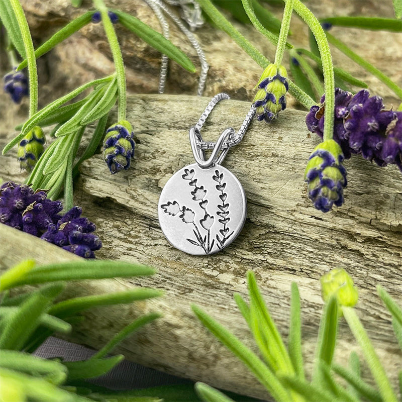 Lavender Pendant - Fundraiser for UP Rainbow Pride - Silver Pendant   7297 - handmade by Beth Millner Jewelry