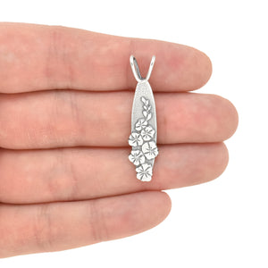 Blooming Gladiolus Pendant - Silver Pendant   7066 - handmade by Beth Millner Jewelry