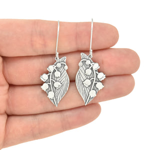 Lily of the Valley Earrings - Silver Earrings   6964 - handmade by Beth Millner Jewelry