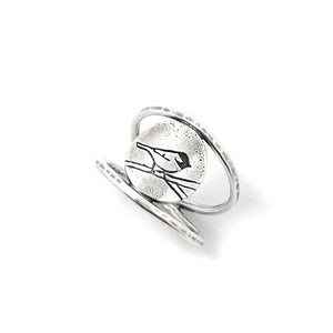 Perched Chickadee Ring - Ring  Select Size  4 7137 - handmade by Beth Millner Jewelry