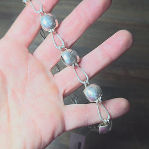 Pillow Bead Roots Sterling Silver Necklace - Necklace   9062 - handmade by Beth Millner Jewelry