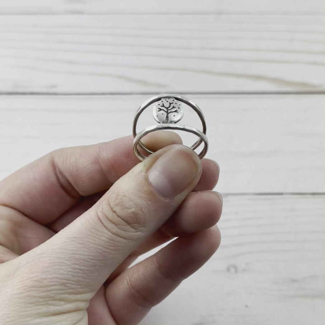 Winter Tree Lentil Ring - Ring - handmade by Beth Millner Jewelry
