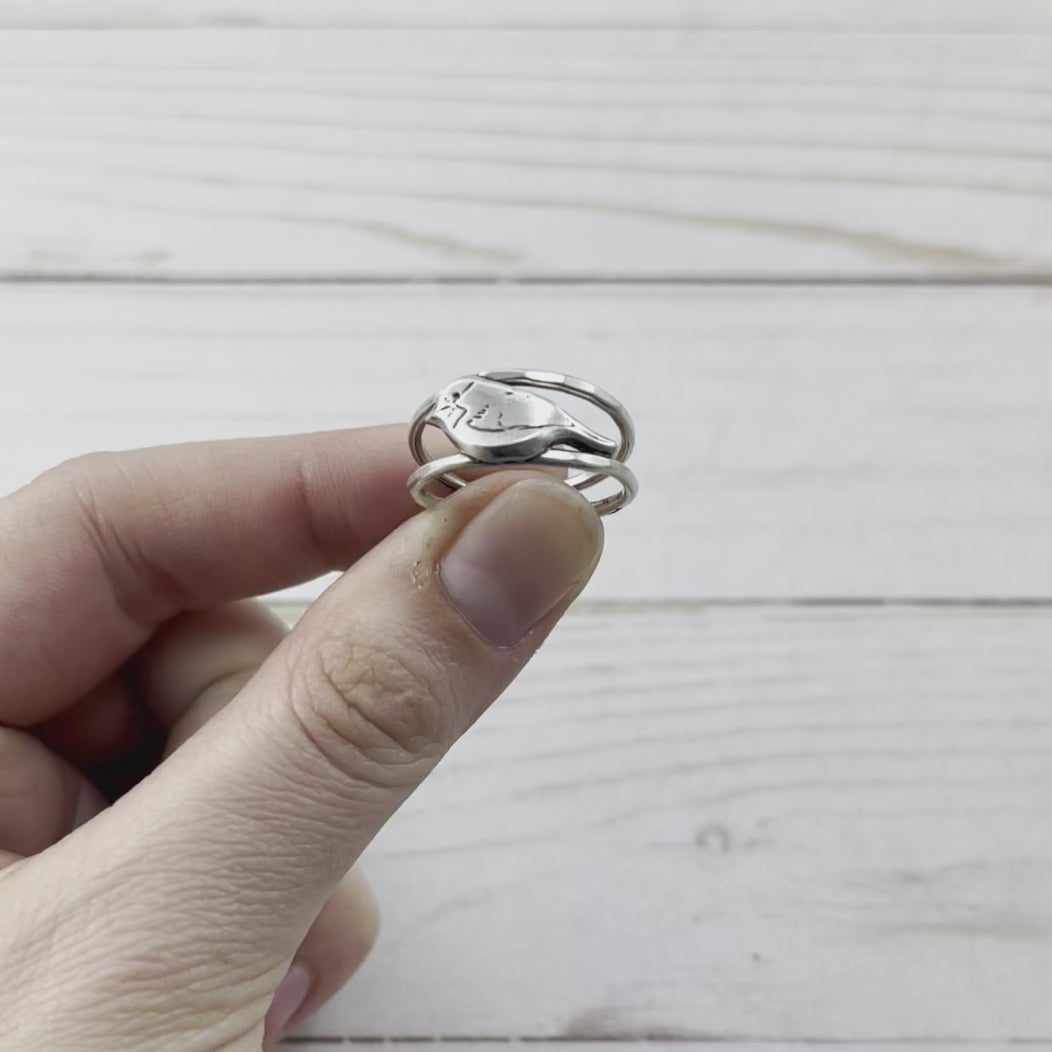 Chickadee Ring - Ring Select Size 4 3400 - handmade by Beth Millner Jewelry