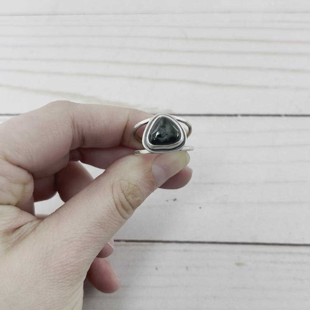 Michigan Greenstone Ring - Size 9 - Ring   5766 - handmade by Beth Millner Jewelry