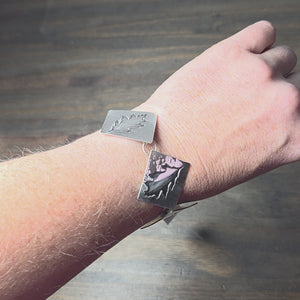 Darkened Maple Leaf Bracelet - Bracelet   9064 - handmade by Beth Millner Jewelry