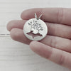 Upper Peninsula of Michigan Tree Couple Sterling Silver Pendant - Silver Pendant - handmade by Beth Millner Jewelry