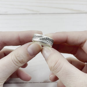 Fond Fern Ring - Wedding Ring  6mm / Select Size  6mm / 4 6997 - handmade by Beth Millner Jewelry