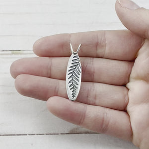 Fern Frond Pendant - Silver Pendant   6985 - handmade by Beth Millner Jewelry