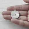 Waves of Superior Reversible Pendant - Silver Pendant - handmade by Beth Millner Jewelry