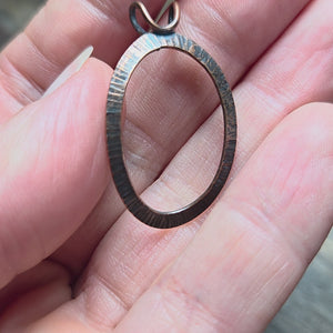 Radial Textured Copper Hoop Pendant - Copper Pendant   9006 - handmade by Beth Millner Jewelry